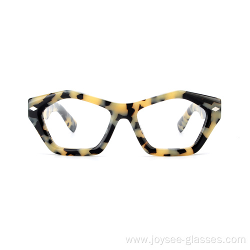 Wholesale Cheap Fashion Women Cat Eye Shape High Quality Thick Acetate Eyeglasses Frames